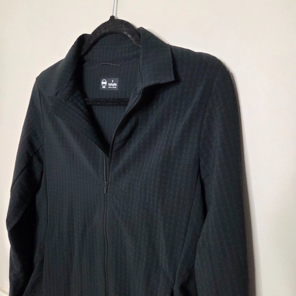 Janji Solid Black Zip Waterproof Running Jacket - image 2